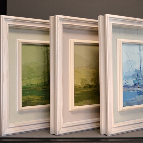 Set of three Mid-century oils by Gnocchi Franco